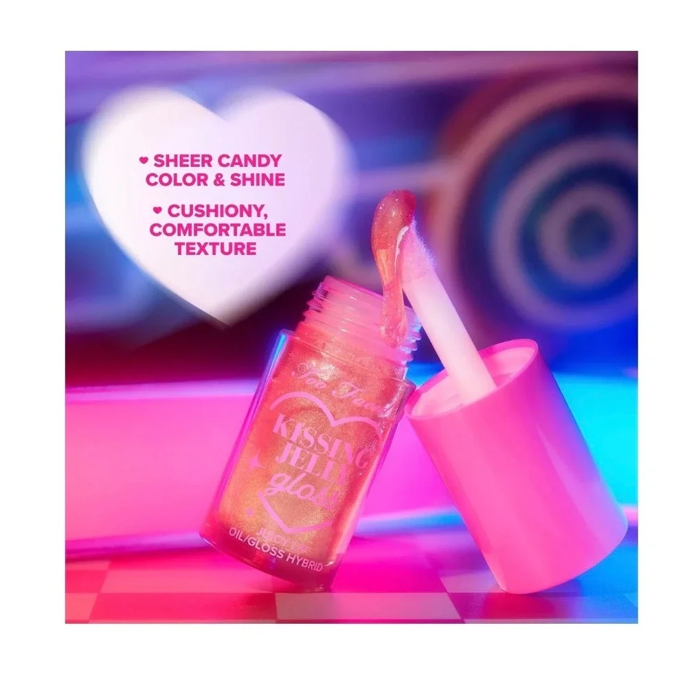 Too Faced Kissing Jelly Gloss Pina Colada Juicy Lip Oil Gloss Hybrid New